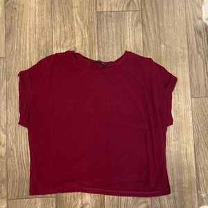 BRANDY MELVILLE RED CROPPED T SHIRT O/S
